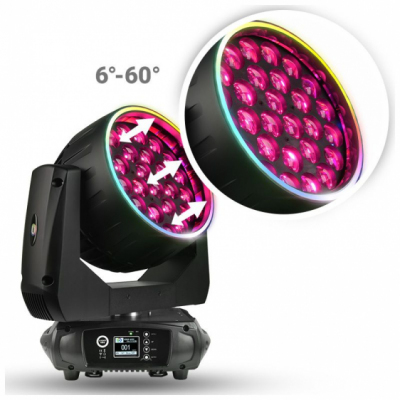 LIGHT4ME VENOM WASH 28x15 RING - głowica ruchoma LED