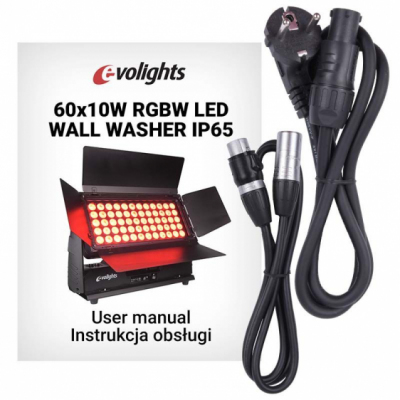 EVOLIGHTS 60x10W RGBW LED WALL WASHER - naświetlacz zewnętrzny IP65