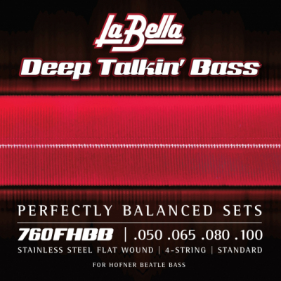 La Bella Deep Talkin' Bass Flats Hofner Beatle 50-100 4-str 760FHBB - Struny do gitary basowej