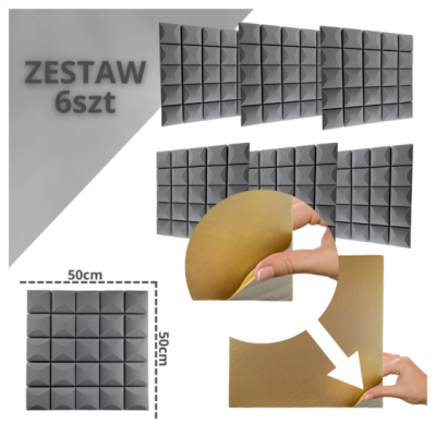 DNA AM5 GY - zestaw 6 szt. panel akustyczny
