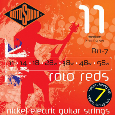 Rotosound R11-7 - 7 strun Medium [11-58] niklowane do gitary elektrycznej