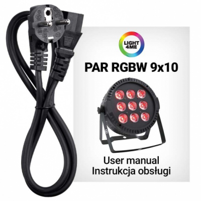LIGHT4ME PAR RGBW 9x10 - reflektor sceniczny LED