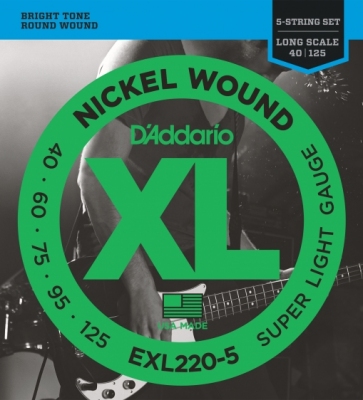D'Addario EXL220-5 40-125 - struny do gitary basowej
