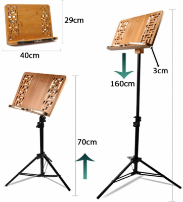 DNA WP1 - drewniany pulpit do nut z zaciskami