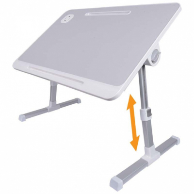 NN D1 - stolik na łóżko z portem USB,lampką,wiatraczekiem,szufladą,pulpitem