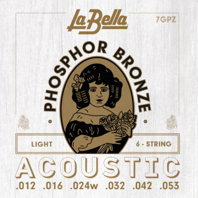 La Bella Acoustic Phosphor Bronze Light 12-53 7GPZ - Struny do gitary akustycznej