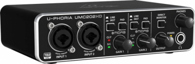 Behringer UMC202HD - interfejs audio/MIDI 2x2