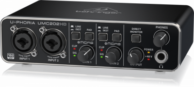 Behringer UMC202HD - interfejs audio/MIDI 2x2