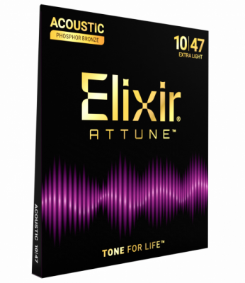 Elixir Attune Phosphor Bronze 10-47 Extra Light - Struny do gitary akustycznej