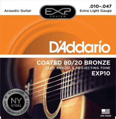 D'Addario EXP10 10-47 - struny do gitary akustycznej