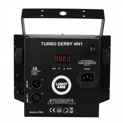 LIGHT4ME TURBO DERBY 4IN1 - multiefekt świetlny LED RGBW-UV