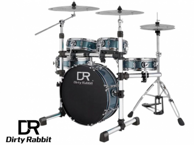 Dirty Rabbit TDB-200-Blue - Przenośny zestaw perkusyjny