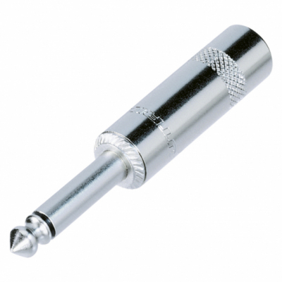 HICON NYS201 - Prosty metalowy wtyk jack 6,3 mm mono TS