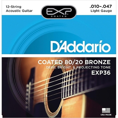 D'Addario EXP36 10-47 - struny do gitary akustycznej 12-str