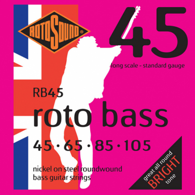 Rotosound RB45 - 4 struny bas [45-105] niklowane