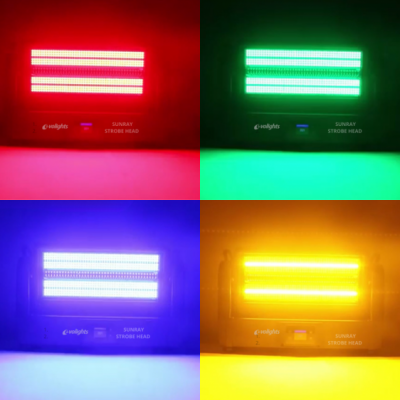 EVOLIGHTS SUNRAY STROBE HEAD - Ruchomy stroboskop sceniczny IP65