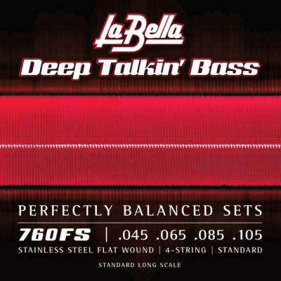 La Bella Deep Talkin' Bass Flats Standard 45-105 4-str 760FS - Struny do gitary basowej