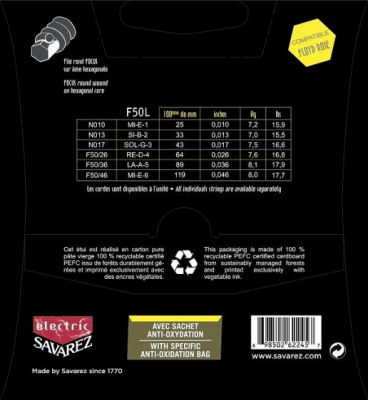 SAVAREZ SA F50 L - komplet strun do gitary elektrycznej