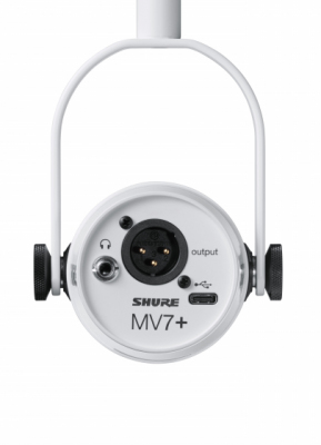 Shure MV7+-W - Mikrofon lektorski/wokalny ze złączem XLR/USB-C Biały