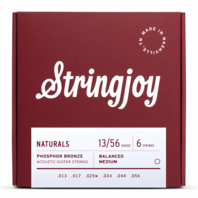 Stringjoy NB1356 struny do gitary akustycznej NATURALS Phosphor Bronze 13-56