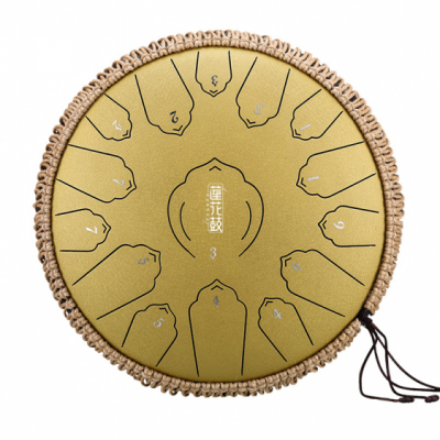 Hluru-Huashu TWL15-14 Golden - Tongue Drum 15 notes 14