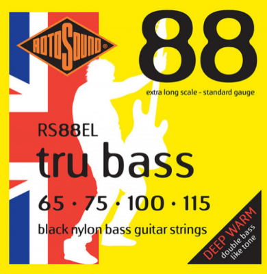Rotosound RS88EL - 4 struny bas Long [65-115] czarny nylon