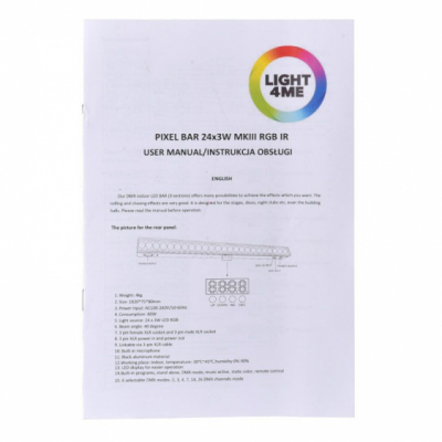 LIGHT4ME PIXEL BAR 24x3W MKIII IR - belka LED