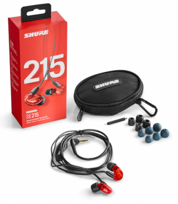 Shure SE215SPE-RD-EFS - Słuchawki douszne z pojedynczym przetwornikiem