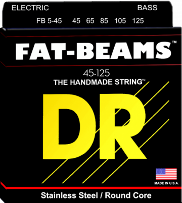 DR struny do gitary basowej FAT-BEAM stalowe 45-125 5-str