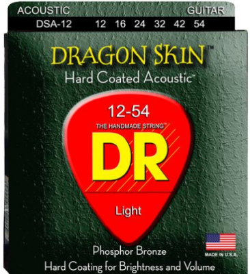 DR DSA 12-54 DRAGON SKIN struny powlekane do gitary akustycznej