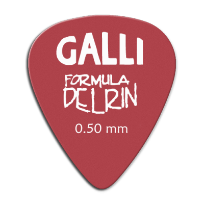 Galli Delrin D-51Y - Kostki gitarowe 0,50 mm, 12 szt.