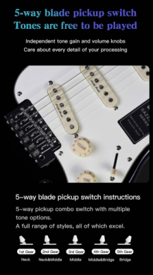 SAGA SMF1314 SB (SSS) - Gitara elektryczna