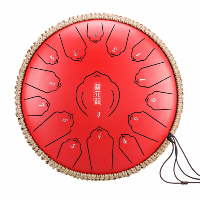 Hluru-Huashu TWL15-12 Red - Tongue Drum 15 notes 12