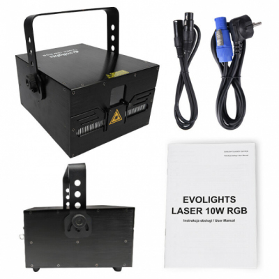 EVOLIGHTS LASER 10W RGB - Profesjonalne sceniczne oświetlenie laserowe