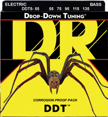 DR struny do gitary basowej DDT stalowe 55-135