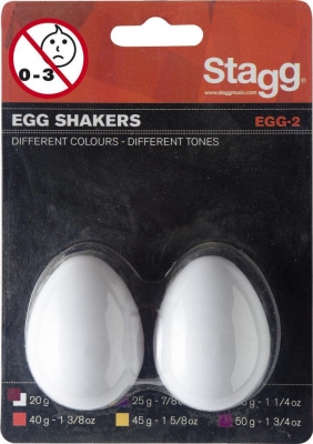 Stagg EGG 2 WH - shakery plastikowe białe-12199