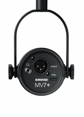 Shure MV7+-K - Mikrofon lektorski/wokalny ze złączem XLR/USB-C Czarny