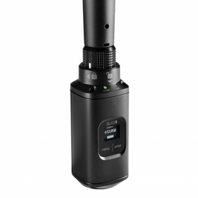 Shure SLXD3=-G59 - Nadajnik typu Plug-On do cyfrowego nakamerowego systemu bezprzewodowego (470-514 MHz)