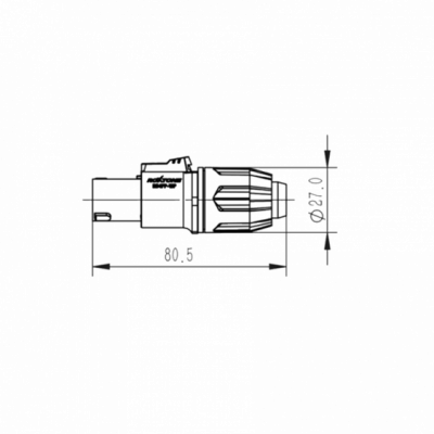 Roxtone RS4FP-WP-GY - Wtyk głośnikowy 4-pin IP66