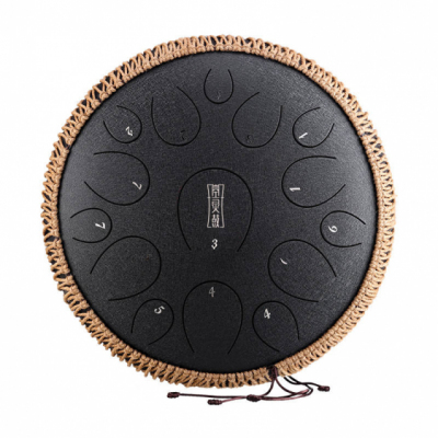 Hluru TY15-14-Charcoal - Round tongue drum 14