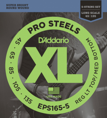 D'Addario EPS165-5 struny do gitary basowej 45-135 LONG