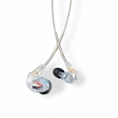 Shure SE425-CL-EFS - Słuchawki douszne, dwa przetworniki, odłączany kabel, przezroczyste