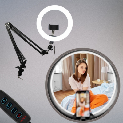 SUPRIMO DLS - Statyw biurkowy lampa pierścieniowa LED