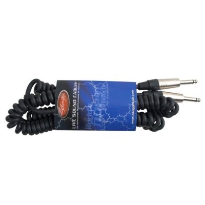 Stagg GCC-6 - spiralny kabel instrumentalny 6m-6166