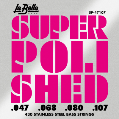 La Bella Super Polished 47-107 4-str SP-47107 - Struny do gitary basowej
