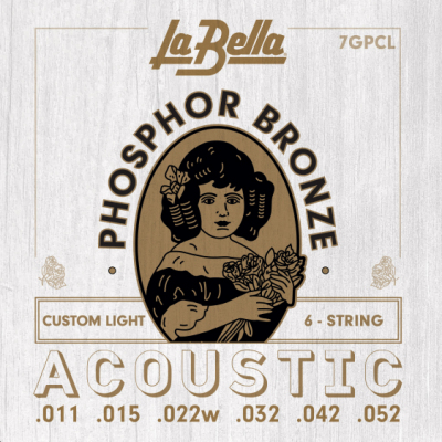 La Bella Acoustic Phosphor Bronze Custom Light 11-52 7GPCL - Struny do gitary akustycznej
