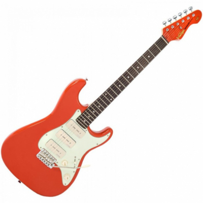 Vintage V6PFR - Gitara Elektryczna Firenza Red