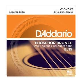 D'Addario EJ15 10-47 - struny do gitary akustycznej