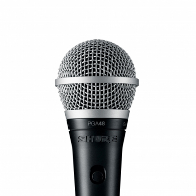 Shure PGA48-XLR-E - Mikrofon dynamiczny do słowa mówionego i karaoke, kabel XLR-XLR