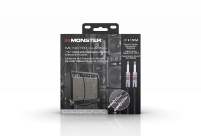 MONSTER CABLE CLASSIC - kabel głośnikowy 0.9m jack 1/4 prosty - jack 1/4 prosty